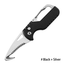 Load image into Gallery viewer, Portable Multifunctional Express Parcel Knife, Keychain, Serrated Hook, Carry-on Unpacking, Emergency Survival Tool Box Opener
