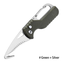 Load image into Gallery viewer, Portable Multifunctional Express Parcel Knife, Keychain, Serrated Hook, Carry-on Unpacking, Emergency Survival Tool Box Opener

