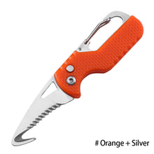 Load image into Gallery viewer, Portable Multifunctional Express Parcel Knife, Keychain, Serrated Hook, Carry-on Unpacking, Emergency Survival Tool Box Opener
