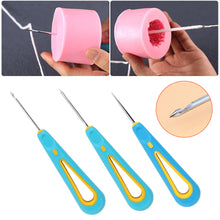 Load image into Gallery viewer, DIY Candle Making Punch Tool Round Hole Cone Crochet Hand Drill for Silicon Mold Practical Gadget Punching Candle Auxiliary Tool
