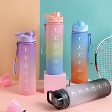 Load image into Gallery viewer, 1000ML Outdoor Sport Fitness Portable Water Bottle Water Cups Motivational Sports Water bottle with Time Maker Leak-proof Cup

