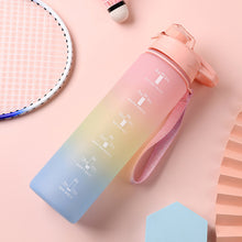 Load image into Gallery viewer, 1000ML Outdoor Sport Fitness Portable Water Bottle Water Cups Motivational Sports Water bottle with Time Maker Leak-proof Cup
