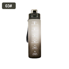 Load image into Gallery viewer, 1000ML Outdoor Sport Fitness Portable Water Bottle Water Cups Motivational Sports Water bottle with Time Maker Leak-proof Cup
