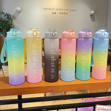 Load image into Gallery viewer, 1000ML Outdoor Sport Fitness Portable Water Bottle Water Cups Motivational Sports Water bottle with Time Maker Leak-proof Cup

