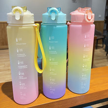 Load image into Gallery viewer, 1000ML Outdoor Sport Fitness Portable Water Bottle Water Cups Motivational Sports Water bottle with Time Maker Leak-proof Cup
