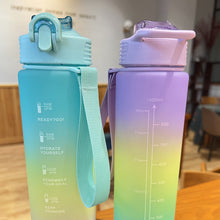 Load image into Gallery viewer, 1000ML Outdoor Sport Fitness Portable Water Bottle Water Cups Motivational Sports Water bottle with Time Maker Leak-proof Cup
