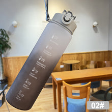 Load image into Gallery viewer, 1000ML Outdoor Sport Fitness Portable Water Bottle Water Cups Motivational Sports Water bottle with Time Maker Leak-proof Cup
