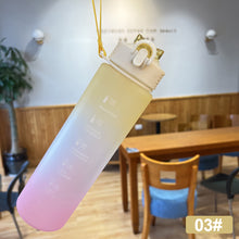 Load image into Gallery viewer, 1000ML Outdoor Sport Fitness Portable Water Bottle Water Cups Motivational Sports Water bottle with Time Maker Leak-proof Cup
