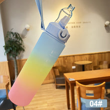 Load image into Gallery viewer, 1000ML Outdoor Sport Fitness Portable Water Bottle Water Cups Motivational Sports Water bottle with Time Maker Leak-proof Cup

