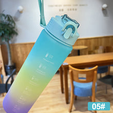 Load image into Gallery viewer, 1000ML Outdoor Sport Fitness Portable Water Bottle Water Cups Motivational Sports Water bottle with Time Maker Leak-proof Cup
