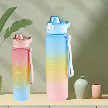 Load image into Gallery viewer, 1100ML Outdoor Sport Fitness Portable Water Bottle Water Cups Motivational Sports Water bottle with Time Maker Leak-proof Cup
