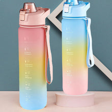 Load image into Gallery viewer, 1100ML Outdoor Sport Fitness Portable Water Bottle Water Cups Motivational Sports Water bottle with Time Maker Leak-proof Cup
