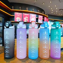 Load image into Gallery viewer, 1000ML Outdoor Sport Fitness Portable Water Bottle Water Cups Motivational Sports Water bottle with Time Maker Leak-proof Cup
