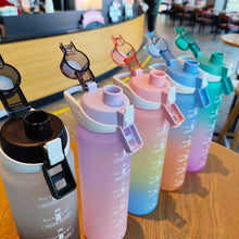 Load image into Gallery viewer, 1000ML Outdoor Sport Fitness Portable Water Bottle Water Cups Motivational Sports Water bottle with Time Maker Leak-proof Cup
