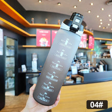 Load image into Gallery viewer, 1000ML Outdoor Sport Fitness Portable Water Bottle Water Cups Motivational Sports Water bottle with Time Maker Leak-proof Cup
