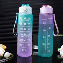 Load image into Gallery viewer, 900ML Outdoor Sport Fitness Portable Water Bottle Water Cups Motivational Sports Water bottle with Time Maker Leak-proof Cup
