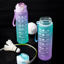 Load image into Gallery viewer, 900ML Outdoor Sport Fitness Portable Water Bottle Water Cups Motivational Sports Water bottle with Time Maker Leak-proof Cup
