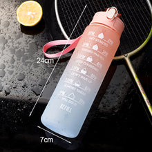 Load image into Gallery viewer, 900ML Outdoor Sport Fitness Portable Water Bottle Water Cups Motivational Sports Water bottle with Time Maker Leak-proof Cup
