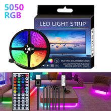 Load image into Gallery viewer, LED Strip Light 5050 RGB TV Backlight IR 44 Key Control Wall Flexible Background Light USB 5V Led Lighting RGB Tape Party Decoration Light String

