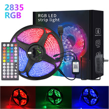 Load image into Gallery viewer, 5/10/15/20M LED Strip Light 2835 RGB TV Backlight IR 44 Key Bluetooth App Control Wall Flexible Background Light DC12V Led Lighting RGB Tape Party Decoration Light String
