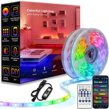 Load image into Gallery viewer, WS2812b LED Strip Light TV Backlight Music Bluetooth App IR 28 Key Control Wall Flexible Background Light USB 5V Led Lighting RGB Tape Party Decoration Light String
