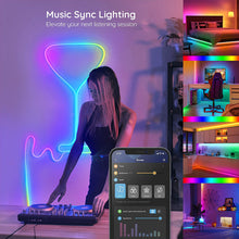Load image into Gallery viewer, WS2812b LED Strip Light TV Backlight Music Bluetooth App IR 28 Key Control Wall Flexible Background Light USB 5V Led Lighting RGB Tape Party Decoration Light String
