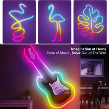 Load image into Gallery viewer, 3m USB 5V RGBIC LED Neon Light Strip Flexible DIY Shape Night Light Tuya Wifi Smart Remote Control Music Colorful Light Strip Home TV Backlight
