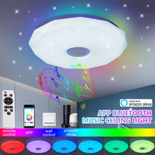 Load image into Gallery viewer, Smart WIFI LED Diamond Ceiling Light with Bluetooth Speaker RGB Dimmable TUYA APP Compatible with Alexa Google Home Bedroom Living Room Ambient Light
