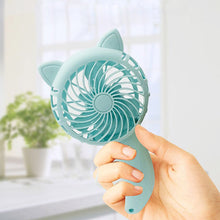 Load image into Gallery viewer, 3 Colors Handheld Fan Hand Pressure Fan Mini Portable Fan Without Battery Household Cute Fan Cooling Cartoon Held Fan
