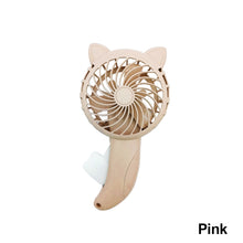 Load image into Gallery viewer, 3 Colors Handheld Fan Hand Pressure Fan Mini Portable Fan Without Battery Household Cute Fan Cooling Cartoon Held Fan
