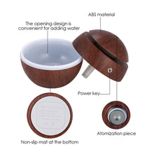 Load image into Gallery viewer, 130ML Creative Air Humidifier USB Aroma Diffuser with Night Light Home Babyroom Mini Electric Mist Maker Fogger
