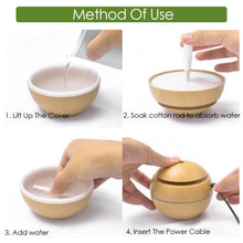 Load image into Gallery viewer, 130ML Creative Air Humidifier USB Aroma Diffuser with Night Light Home Babyroom Mini Electric Mist Maker Fogger
