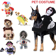 Load image into Gallery viewer, Funny Pet Halloween Cosplay Suit For Dogs Cats Clothes Cute Costumes Ghost Pirate Magician Astronaut Dressing Up Christmas Party Costume Suit

