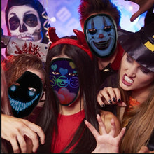 Load image into Gallery viewer, Bluetooth RGB Light Up LED Mask DIY Picture Animation Text Gesture Sense Face Changing App Control Halloween Christmas Carnival Costume Party GIFT
