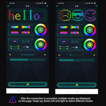 Load image into Gallery viewer, Bluetooth RGB Light Up LED Mask DIY Picture Animation Text Gesture Sense Face Changing App Control Halloween Christmas Carnival Costume Party GIFT
