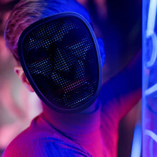 Load image into Gallery viewer, RGB Light Up LED Mask GIF Upload Gesture Sense Face Changing Halloween Christmas Carnival Costume Party GIFT
