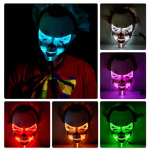 Load image into Gallery viewer, LED Halloween Glowing Mask Led Mask Party Masque Masquerade Masks Neon Maske Light Glow In The Dark Horror Props Party Costume
