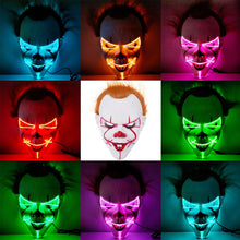 Load image into Gallery viewer, LED Halloween Glowing Mask Led Mask Party Masque Masquerade Masks Neon Maske Light Glow In The Dark Horror Props Party Costume
