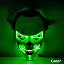 Load image into Gallery viewer, LED Halloween Glowing Mask Led Mask Party Masque Masquerade Masks Neon Maske Light Glow In The Dark Horror Props Party Costume
