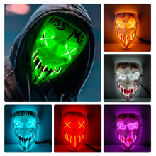 Load image into Gallery viewer, LED Halloween Glowing Mask Led Mask Party Masque Masquerade Masks Neon Maske Light Glow In The Dark Horror Props Party Costume
