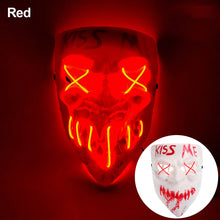 Load image into Gallery viewer, LED Halloween Glowing Mask Led Mask Party Masque Masquerade Masks Neon Maske Light Glow In The Dark Horror Props Party Costume
