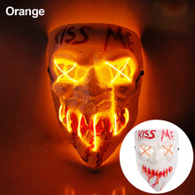 Load image into Gallery viewer, LED Halloween Glowing Mask Led Mask Party Masque Masquerade Masks Neon Maske Light Glow In The Dark Horror Props Party Costume
