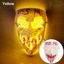 Load image into Gallery viewer, LED Halloween Glowing Mask Led Mask Party Masque Masquerade Masks Neon Maske Light Glow In The Dark Horror Props Party Costume
