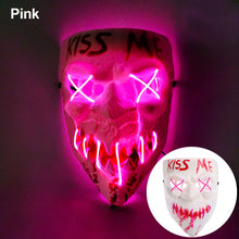 Load image into Gallery viewer, LED Halloween Glowing Mask Led Mask Party Masque Masquerade Masks Neon Maske Light Glow In The Dark Horror Props Party Costume
