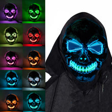 Load image into Gallery viewer, LED Halloween Glowing Mask Led Mask Party Masque Masquerade Masks Neon Maske Light Glow In The Dark Horror Props Party Costume
