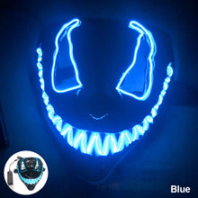 Load image into Gallery viewer, LED Halloween Glowing Mask Led Mask Party Masque Masquerade Masks Neon Maske Light Glow In The Dark Horror Props Party Costume
