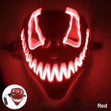 Load image into Gallery viewer, LED Halloween Glowing Mask Led Mask Party Masque Masquerade Masks Neon Maske Light Glow In The Dark Horror Props Party Costume
