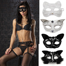 Load image into Gallery viewer, Halloween Cosplay Fox Mask Lace Sexy Eye Mask Animal Mask Half Face Erotic Lace Cat Mask Women Sex Toys For Couple Squid Game
