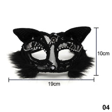 Load image into Gallery viewer, Halloween Cosplay Fox Mask Lace Sexy Eye Mask Animal Mask Half Face Erotic Lace Cat Mask Women Sex Toys For Couple Squid Game
