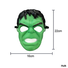 Load image into Gallery viewer, Halloween Superhero Masks Christmas Birthday Party Spiderman Hulk Iron Man Dress Up Costume Cosplay Mask For Kids Children Favor Mystery Gift
